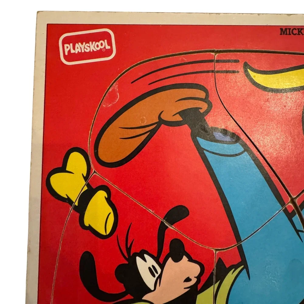 Playskool Mickey Stuff‎ Kids Goofy Takes A Fall 7 Piece Puzzle Ages 2-5 Made USA